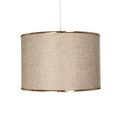 GLOBOSTAR® ELECTRA 203-0112 Μοντέρνο Κρεμαστό Φωτιστικό Οροφής με Ντουί 1 x E27 AC 220-240V IP20 - Mπεζ & Χρυσό - Μ30 x Π30 x Υ23cm