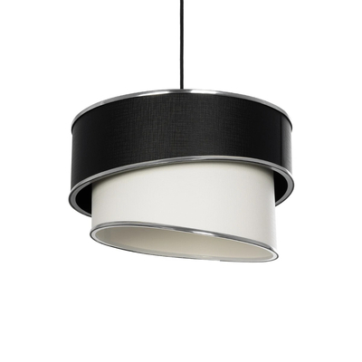 GLOBOSTAR® SONIA 203-0118 Μοντέρνο Κρεμαστό Φωτιστικό Οροφής με Ντουί 1 x E27 AC 220-240V IP20 - Λευκό & Μαύρο - Μ30 x Π30 x Υ24cm