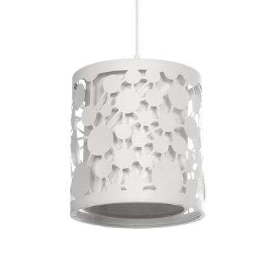 GLOBOSTAR® PETAL 203-0065 Μοντέρνο Κρεμαστό Φωτιστικό Οροφής με Ντουί 1 x E27 AC 220-240V IP20 - Λευκό - Μ23 x Π23 x Υ30cm