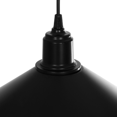 GLOBOSTAR® FERRO 203-0084 Μοντέρνο Κρεμαστό Φωτιστικό Οροφής με Ντουί 1 x E27 AC 220-240V IP20 - Μαύρο - Μ30 x Π30 x Υ15cm