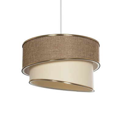GLOBOSTAR® SONIA 203-0121 Μοντέρνο Κρεμαστό Φωτιστικό Οροφής με Ντουί 1 x E27 AC 220-240V IP20 - Μπεζ & Χρυσό - Μ30 x Π30 x Υ24cm