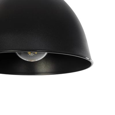 GLOBOSTAR® RADE 203-0124 Μοντέρνο Κρεμαστό Φωτιστικό Οροφής με Ντουί 1 x E27 AC 220-240V IP20 - Μαύρο & Χάλκινο - Μ18.5 x Π18.5 x Υ23cm