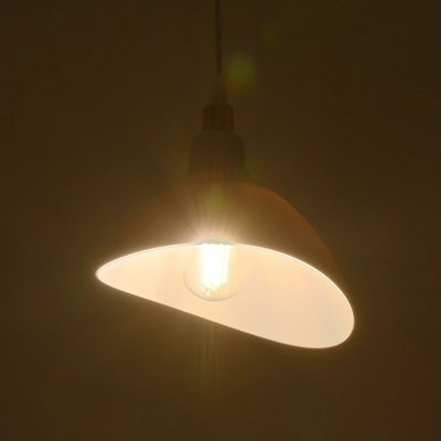 GLOBOSTAR® RIVE 203-0141 Μοντέρνο Κρεμαστό Φωτιστικό Οροφής με Ντουί 1 x E27 AC 220-240V IP20 - Λευκό & Χρυσό - Μ22 x Π20 x Υ22cm