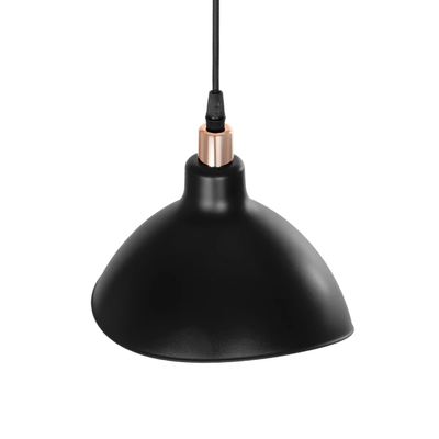 GLOBOSTAR® RIVE 203-0143 Μοντέρνο Κρεμαστό Φωτιστικό Οροφής με Ντουί 1 x E27 AC 220-240V IP20 - Μάυρο & Χαλκινο - Μ22 x Π20 x Υ22cm