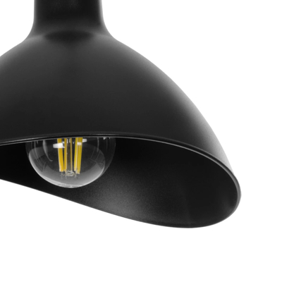 GLOBOSTAR® RIVE 203-0143 Μοντέρνο Κρεμαστό Φωτιστικό Οροφής με Ντουί 1 x E27 AC 220-240V IP20 - Μάυρο & Χαλκινο - Μ22 x Π20 x Υ22cm