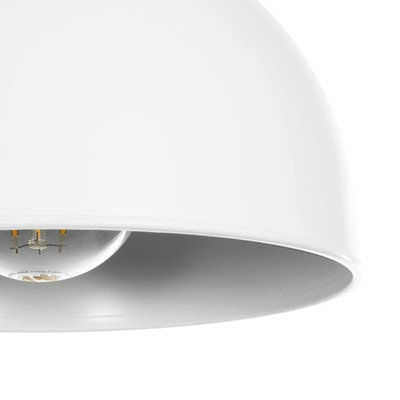 GLOBOSTAR® ΗUT 203-0147 Μοντέρνο Κρεμαστό Φωτιστικό Οροφής με Ντουί 1 x E27 AC 220-240V IP20 - Λευκό & Χρυσό - Μ18 x Π18 x Υ18cm