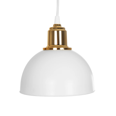 GLOBOSTAR® ΗUT 203-0148 Μοντέρνο Κρεμαστό Φωτιστικό Οροφής με Ντουί 3 x E27 AC 220-240V IP20 - Λευκό & Χρυσό - Μ40 x Π40 x Υ40cm