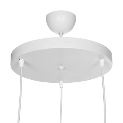 GLOBOSTAR® TRIANGLE 203-0164 Μοντέρνο Κρεμαστό Φωτιστικό Οροφής με Ντουί 3 x E27 AC 220-240V IP20 - Λευκό - Μ67 x Π67 x Υ50cm