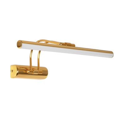 GloboStar® REFINE 203-0185 Φωτιστικό Τοίχου - Απλίκα LED 7W 640lm 120° AC 220-240V IP44 Θερμό Λευκό 2700K Χρυσό - Μ35 x Π21 x Υ12cm - 2 Xρόνια Εγγύηση