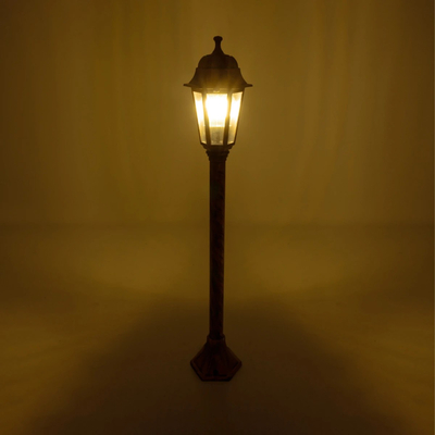 GloboStar® VITRO 203-0197 Vintage Επιδαπέδιο Φωτιστικό Κολωνάκι Κήπου Μονόφωτο 1 x E27 IP44 Χάλκινο & Διάφανο Πλαστικό - Μ17 x Π17 x Υ100cm