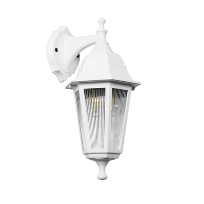 GLOBOSTAR® VITRO 203-0201 Vintage Φωτιστικό Τοίχου - Απλίκα με Ντουί 1 x E27 AC 220-240V IP44 - Λευκό - Μ17 x Π20 x Υ36cm