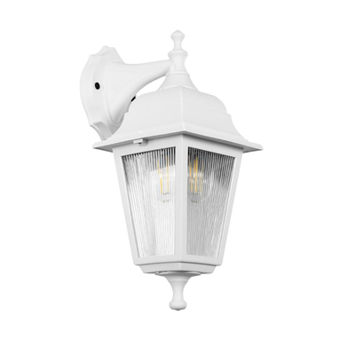 GLOBOSTAR® SOLME 203-0221 Vintage Φωτιστικό Τοίχου - Απλίκα με Ντουί 1 x E27 AC 220-240V IP44 - Λευκό - Μ15 x Π20 x Υ35cm