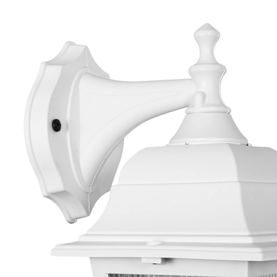 GLOBOSTAR® SOLME 203-0221 Vintage Φωτιστικό Τοίχου - Απλίκα με Ντουί 1 x E27 AC 220-240V IP44 - Λευκό - Μ15 x Π20 x Υ35cm