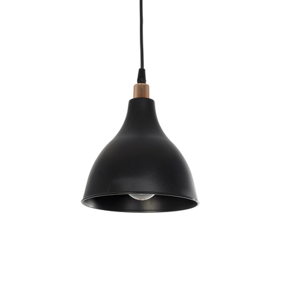 GLOBOSTAR® RADE 203-0124 Μοντέρνο Κρεμαστό Φωτιστικό Οροφής με Ντουί 1 x E27 AC 220-240V IP20 - Μαύρο & Χάλκινο - Μ18.5 x Π18.5 x Υ23cm