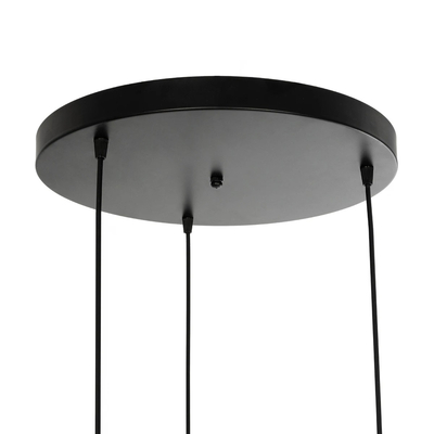 GLOBOSTAR® SPARKIO 201-0025 Vintage Κρεμαστό Φωτιστικό Οροφής με Ντουί 3 x E27 AC 220-240V IP20 - Μαύρο & Χάλκινο - Μ36 x Π36 x Υ62cm