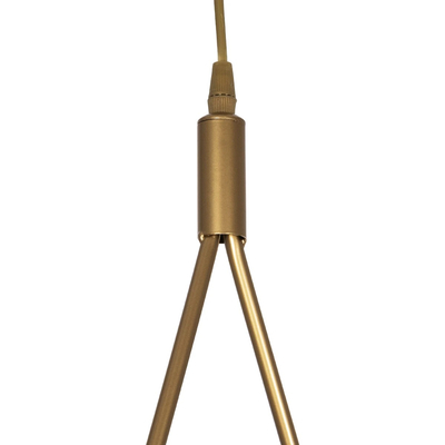 GLOBOSTAR® DROP 201-0034 Vintage Κρεμαστό Φωτιστικό Οροφής με Ντουί 1 x E27 AC 220-240V IP20 - Χρυσό & Λευκό - Μ20 x Π15 x Υ47cm