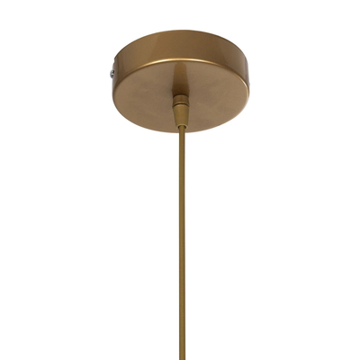 GLOBOSTAR® DROP 201-0034 Vintage Κρεμαστό Φωτιστικό Οροφής με Ντουί 1 x E27 AC 220-240V IP20 - Χρυσό & Λευκό - Μ20 x Π15 x Υ47cm