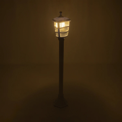 GloboStar® ZARDIN 203-0240 Vintage Επιδαπέδιο Φωτιστικό Κολωνάκι Κήπου Μονόφωτο 1 x E27 IP44 Λευκό & Διάφανο Πλαστικό - Μ17 x Π17 x Υ92cm