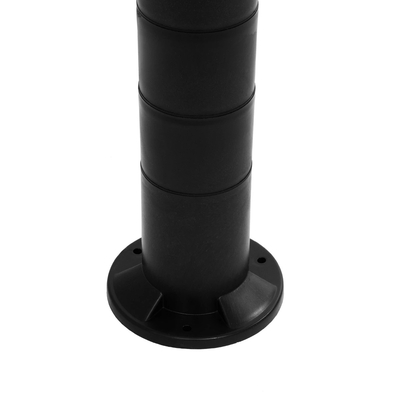 GloboStar® GARDENIO 203-0250 Μοντέρνο Επιδαπέδιο Φωτιστικό Κολωνάκι Κήπου Μονόφωτο 1 x E27 IP44 Μαύρο Πλαστικό - Μ15 x Π15 x Υ85cm