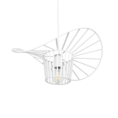 GLOBOSTAR® LUMINOVA 61463 Μοντέρνο Κρεμαστό Φωτιστικό Οροφής με Ντουί 1 x E27 AC 220-240V IP20 - Λευκό - Μ40 x Π40 x Υ20cm