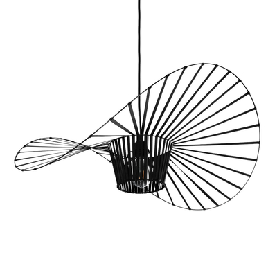 GLOBOSTAR® LUMINOVA 61466 Μοντέρνο Κρεμαστό Φωτιστικό Οροφής με Ντουί 1 x E27 AC 220-240V IP20 - Μαύρο - Μ80 x Π80 x Υ30cm