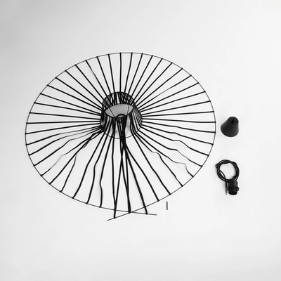 GLOBOSTAR® LUMINOVA 61467 Μοντέρνο Κρεμαστό Φωτιστικό Οροφής με Ντουί 1 x E27 AC 220-240V IP20 - Μαύρο - Μ100 x Π100 x Υ30cm