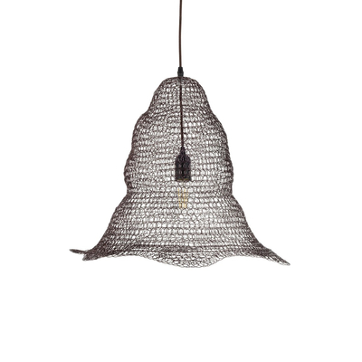 GLOBOSTAR® KENTUCKY 01890 Vintage Κρεμαστό Φωτιστικό Οροφής με Ντουί 1 x E27 AC 220-240V IP20 - Καφέ - Μ50 x Π50 x Υ48cm