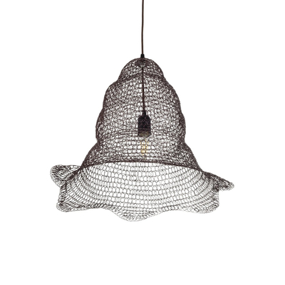 GLOBOSTAR® KENTUCKY 01890 Vintage Κρεμαστό Φωτιστικό Οροφής με Ντουί 1 x E27 AC 220-240V IP20 - Καφέ - Μ50 x Π50 x Υ48cm