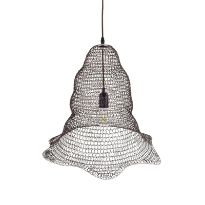 GLOBOSTAR® KENTUCKY 01890 Vintage Κρεμαστό Φωτιστικό Οροφής με Ντουί 1 x E27 AC 220-240V IP20 - Καφέ - Μ50 x Π50 x Υ48cm