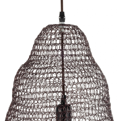 GLOBOSTAR® KENTUCKY 01890 Vintage Κρεμαστό Φωτιστικό Οροφής με Ντουί 1 x E27 AC 220-240V IP20 - Καφέ - Μ50 x Π50 x Υ48cm