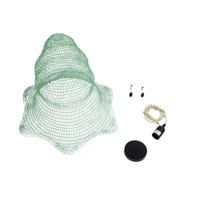 GLOBOSTAR® KENTUCKY 01891 Vintage Κρεμαστό Φωτιστικό Οροφής με Ντουί 1 x E27 AC 220-240V IP20 - Τιρκουάζ - Μ50 x Π50 x Υ48cm