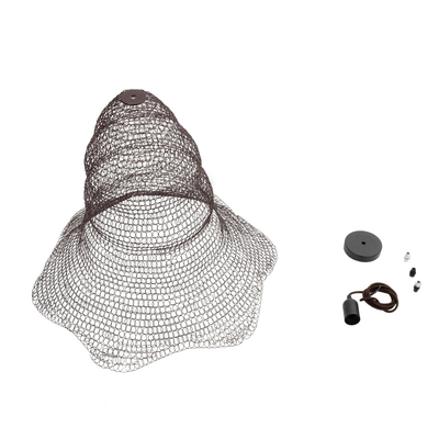 GLOBOSTAR® KENTUCKY 01893 Vintage Κρεμαστό Φωτιστικό Οροφής με Ντουί 1 x E27 AC 220-240V IP20 - Καφέ - Μ60 x Π60 x Υ52cm