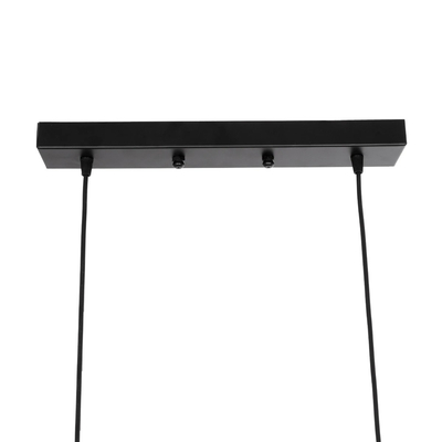 GLOBOSTAR® LUCANA 201-0043 Vintage Κρεμαστό Φωτιστικό Οροφής με Ντουί 2 x E27 AC 220-240V IP20 - Μαύρο &amp; Χρυσό - Μ57 x Π25 x Υ26cm