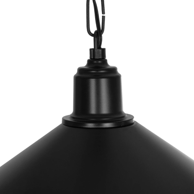 GLOBOSTAR® GLORA 201-0090 Vintage Κρεμαστό Φωτιστικό Οροφής με Ντουί 1 x E27 AC 220-240V IP20 - Μαύρο & Μπεζ - Μ30 x Π30 x Υ29cm