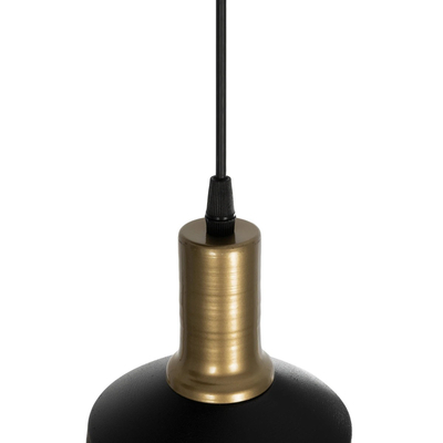 GLOBOSTAR® RADIANT 201-0097 Vintage Κρεμαστό Φωτιστικό Οροφής με Ντουί 3 x E27 AC 220-240V IP20 - Μαύρο & Χρυσό - Μ38 x Π38 x Υ50cm