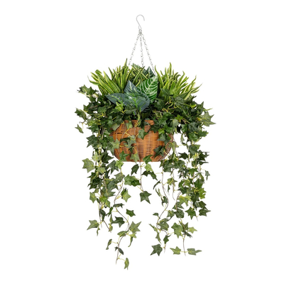GloboStar® Artificial Garden VARIOUS HANGING PLANT 20623 Τεχνητό Κρεμαστό Διακοσμητικό Φυτό Φτέρης Π60 x Μ60 x Y70cm