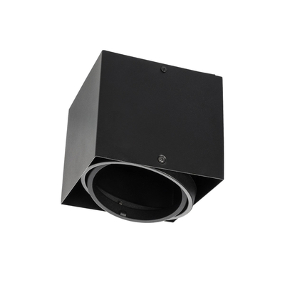 GLOBOSTAR® MAGMA 60626 Μοντέρνο Φωτιστικό Οροφής με Ντουί 1 x GU10 AC 220-240V IP20 - Μαύρο - Μ15 x Π15 x Υ13cm