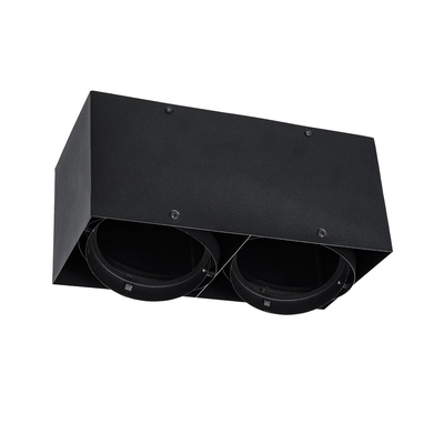 GLOBOSTAR® MAGMA 60627 Μοντέρνο Φωτιστικό Οροφής με Ντουί 2 x GU10 AC 220-240V IP20 - Μαύρο - Μ30 x Π15 x Υ13cm