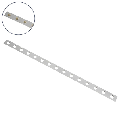 GloboStar® 90829 Μεταλλικο Καλυμμα 1 Μέτρου 15 Τεμαχίων για Ψηφιακή Αλυσίδα Γιρλάντα 20 Σποτ LED με Κωδικό 90140 Ασημί Μ100 x Π4.7 x Υ1cm