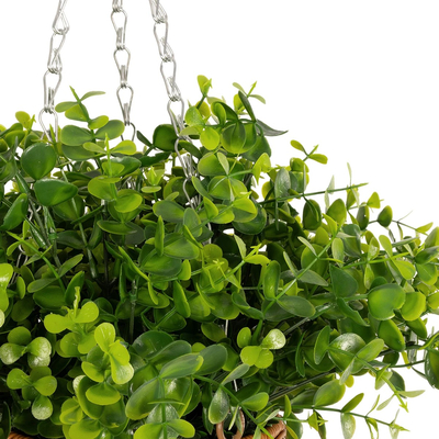 GloboStar® Artificial Garden EUCALYPTUS HANGING PLANT 20640 Τεχνητό Κρεμαστό Διακοσμητικό Φυτό Φτέρης Π45 x Μ45 x Y30cm