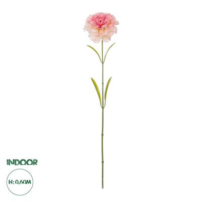 GloboStar® Artificial Garden PING CARNATION BRANCH 21209 Τεχνητό Διακοσμητικό Κλαδί Γαρίφαλο Ρόζ Y60cm