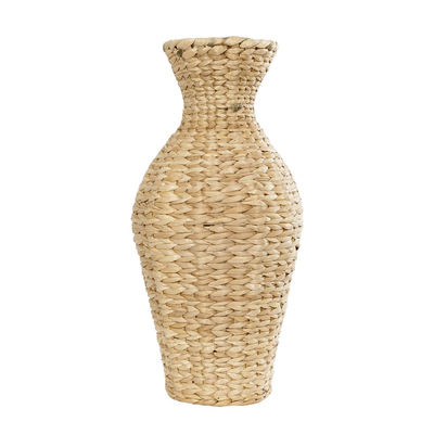 GloboStar® Artificial Garden HAVANA 21223 Διακοσμητικό Πλεκτό Καλάθι Κασπώ Γλάστρα Μπεζ Π22 x M22 x Υ42cm