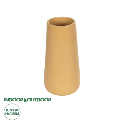 GloboStar® Artificial Garden LEGIAN 21268 Διακοσμητικό Κεραμικό Βάζo Πορτοκαλι Π10 x Μ10 x Υ20cm