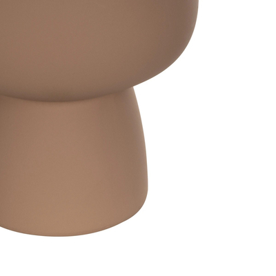 GloboStar® Artificial Garden AMBER 21269 Διακοσμητικό Κεραμικό Βάζo Καφέ Π17 x Μ17 x Υ20cm