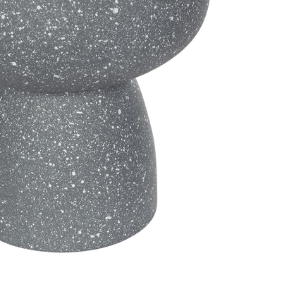 GloboStar® Artificial Garden SAMUI 21271 Διακοσμητικό Κεραμικό Βάζo Γκρι Π16 x Μ16 x Υ20cm