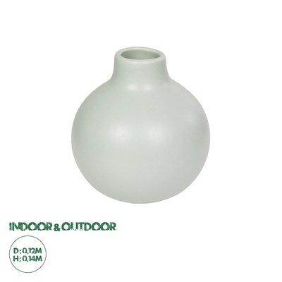 GloboStar® Artificial Garden EMERALD 21279 Διακοσμητικό Κεραμικό Βάζo Τιρκουάζ Π12 x Μ12 x Υ14cm