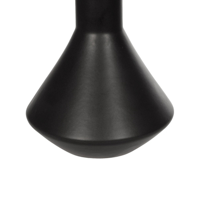 GloboStar® Artificial Garden CANNOLI 21280 Διακοσμητικό Κεραμικό Βάζo Μαύρο Π13 x Μ13 x Υ20cm