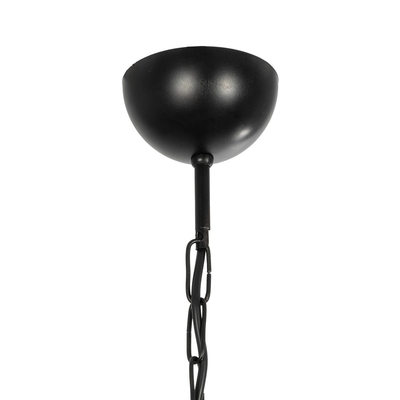 GLOBOSTAR® TRITON 203-0253 Vintage Κρεμαστό Φωτιστικό Οροφής με Ντουί 5 x E27 AC 220-240V IP20 - Μαύρο & Μπεζ - Μ50 x Π50 x Υ48cm