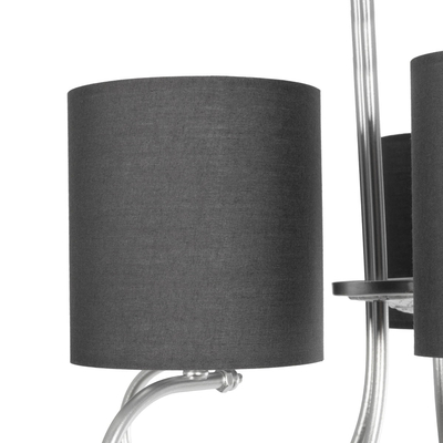 GLOBOSTAR® TRITON 203-0255 Vintage Κρεμαστό Φωτιστικό Οροφής με Ντουί 5 x E27 AC 220-240V IP20 - Ασημί & Γκρι - Μ50 x Π50 x Υ48cm