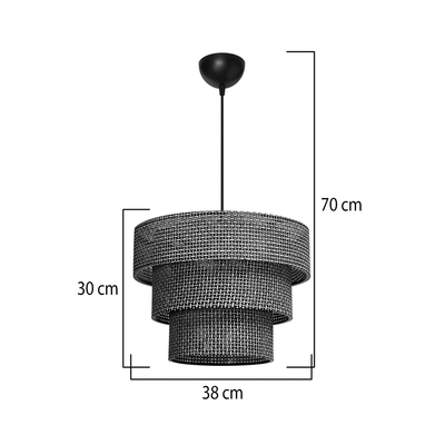GLOBOSTAR® LEVEL 203-0276 Μοντέρνο Κρεμαστό Φωτιστικό Οροφής με Ντουί 1 x E27 AC 220-240V IP20 - Γκρι - Μ38 x Π38 x Υ30cm